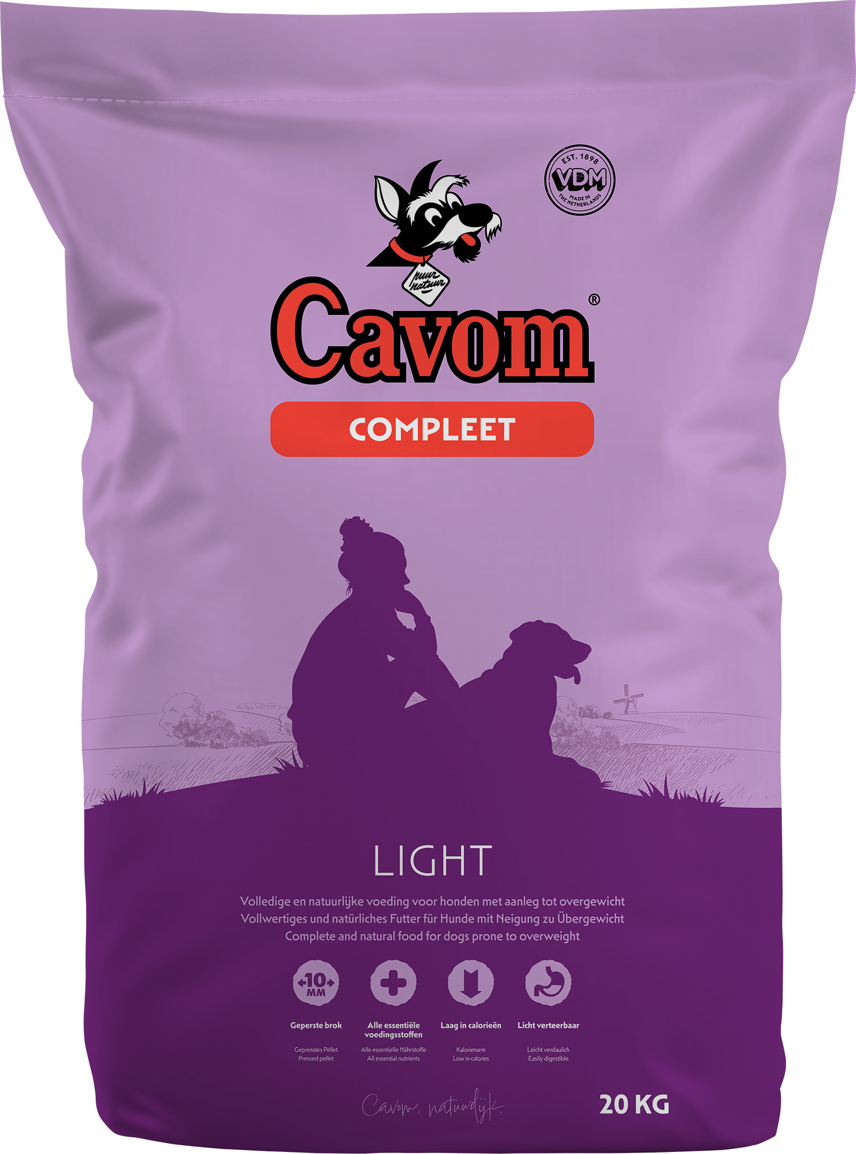 Cavom Compleet Light - Hondenvoer - 20 Kilogram - rund
