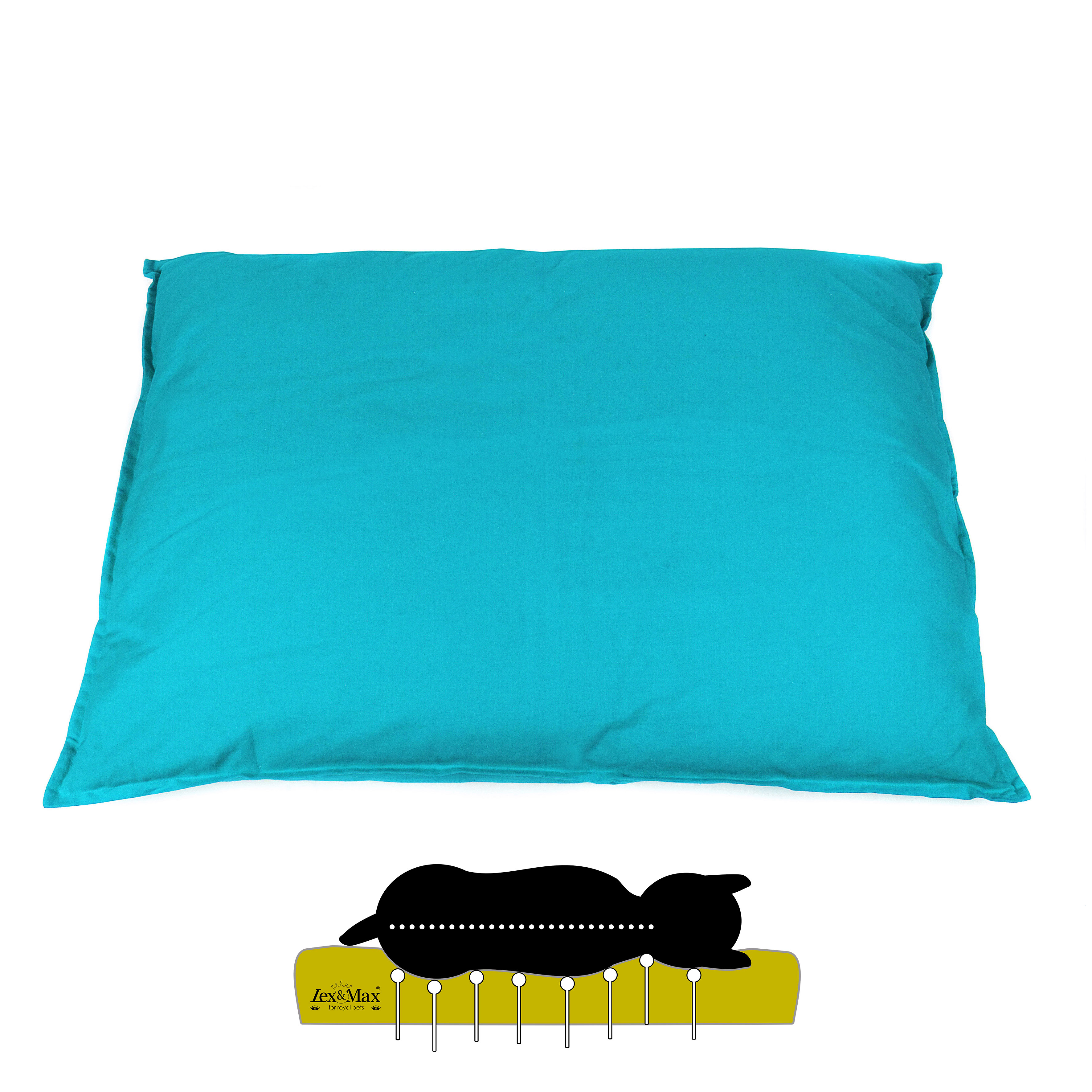 Lex & Max Tivoli - Orthopedisch Hondenkussen - Aqua - 70x100x16 cm - L
