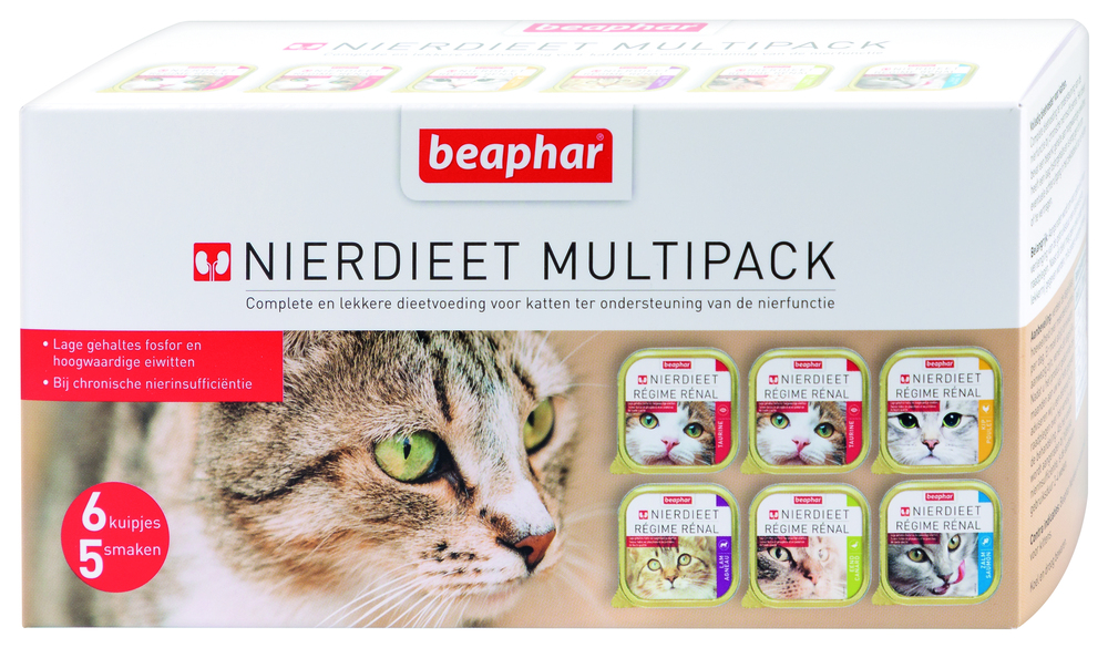 Beaphar Nierdieet Taurine - Kattenvoer - 6x100 gram - 600 Gram - kip, zalm