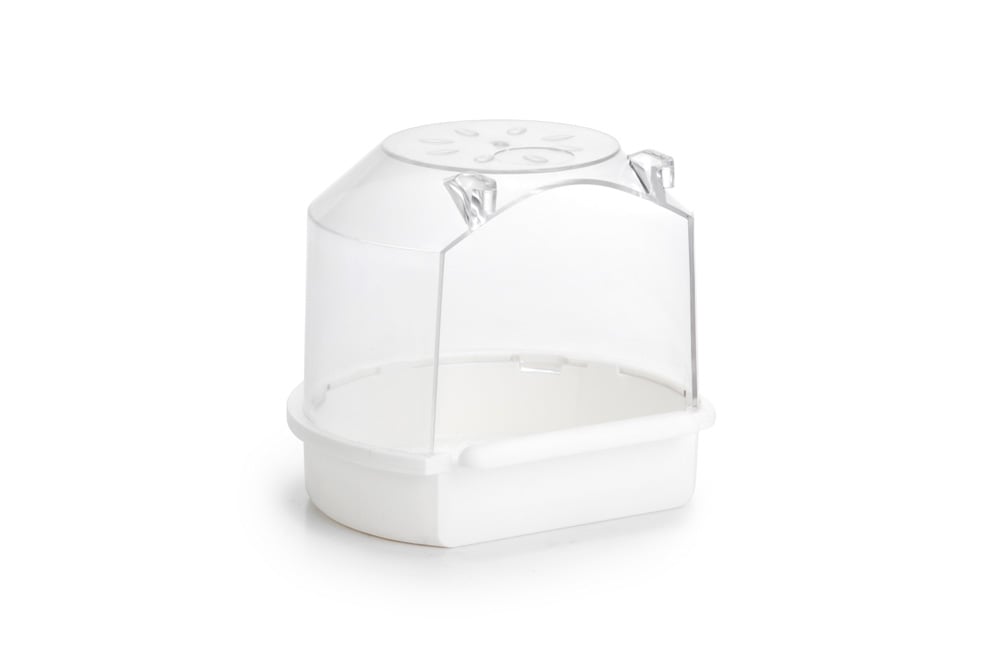 Beeztees Badhuis Rond - Vogel accessoires - Wit - Klein Beeztees Badhuis Rond - Vogel accessoires - Wit - Klein