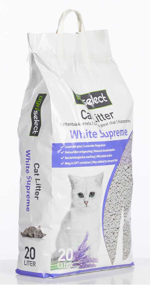 Agri Select White Supreme - Kattenbakvulling - 20 Liter