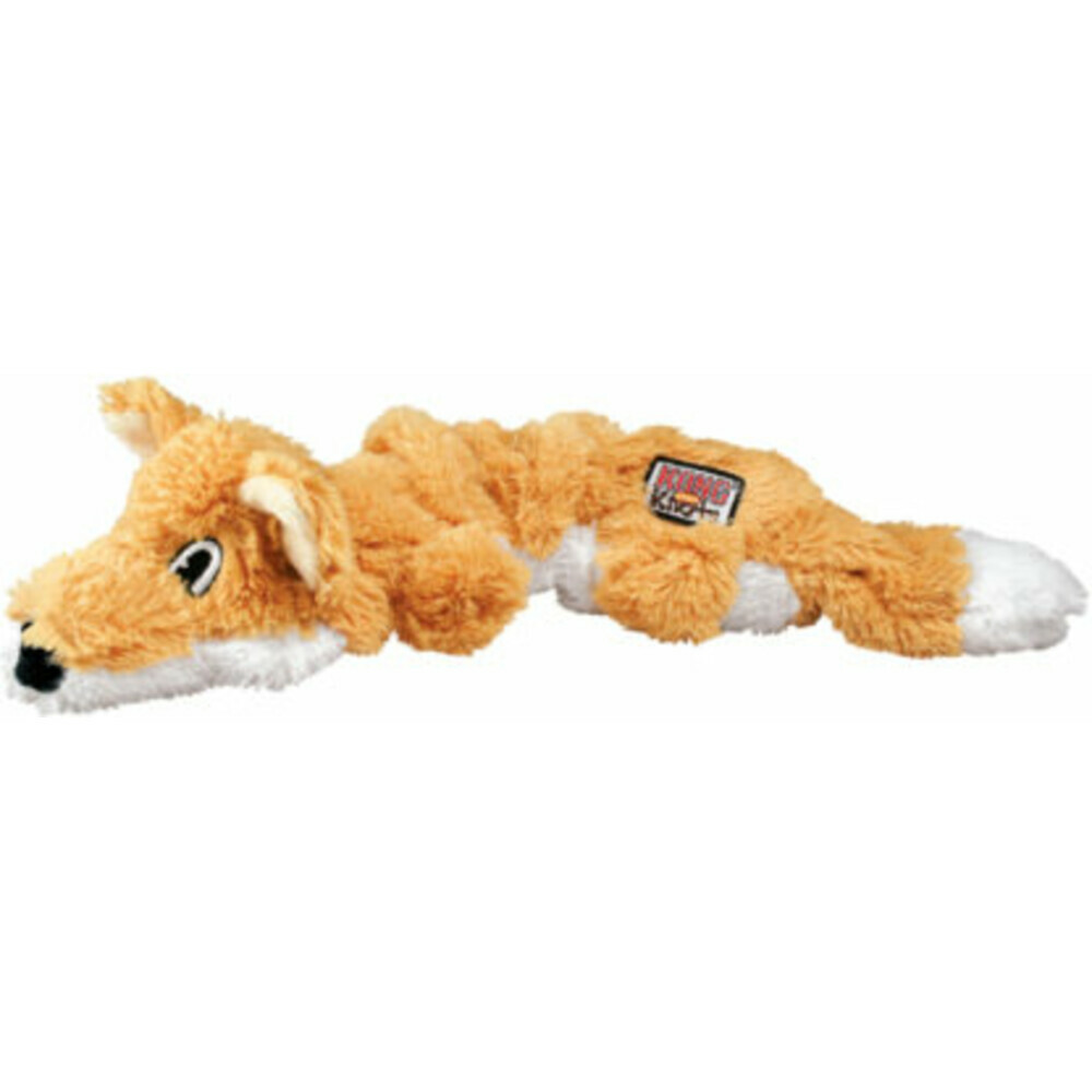 Kong Scrunch Knots Vos Knuffel - Hondenspeelgoed - Bruin - 46x10x7 cm - M/L