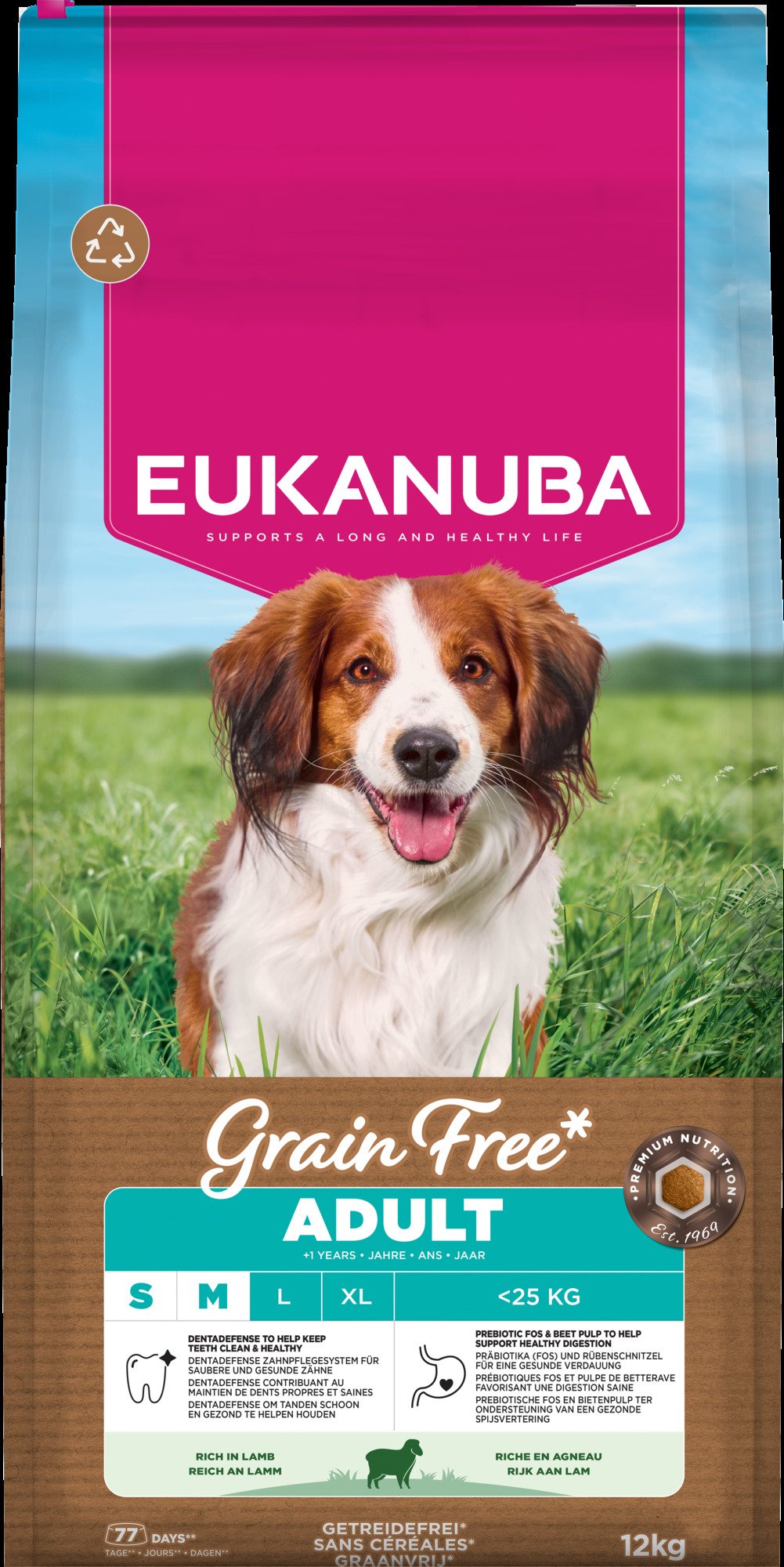  Eukanuba Adult S/M Graanvrij - Hondenvoer - 12 Kilogram - Lam