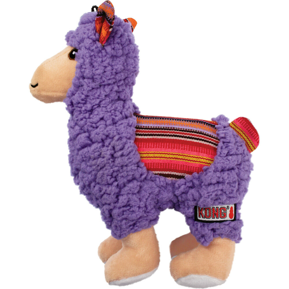 Kong Sherps Lama Knuffel - Hondenspeelgoed - Paars - 18x30.5x8.5 cm - M
