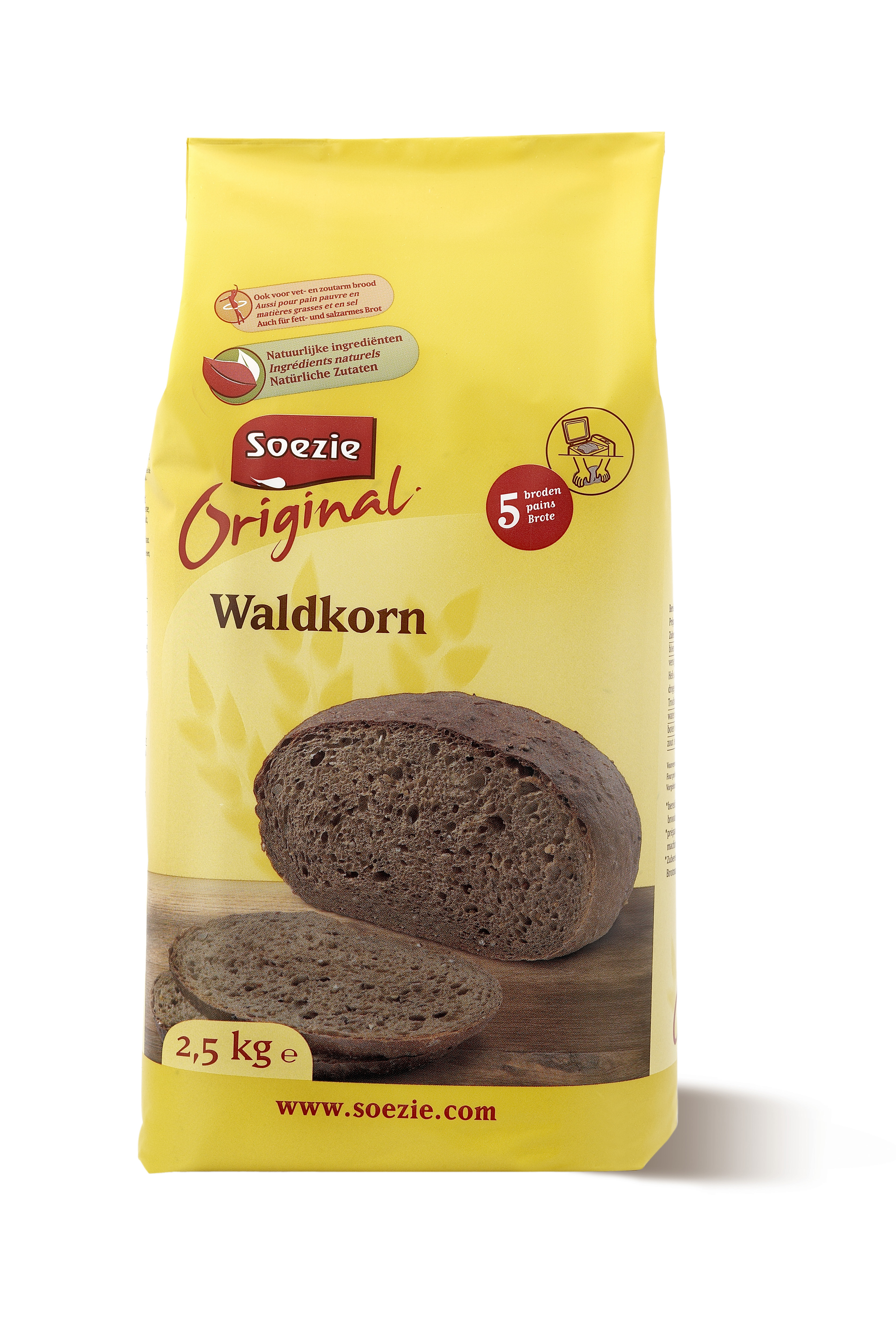 Soezie Original Waldkorn - Broodmeel - 2.5 Kilogram