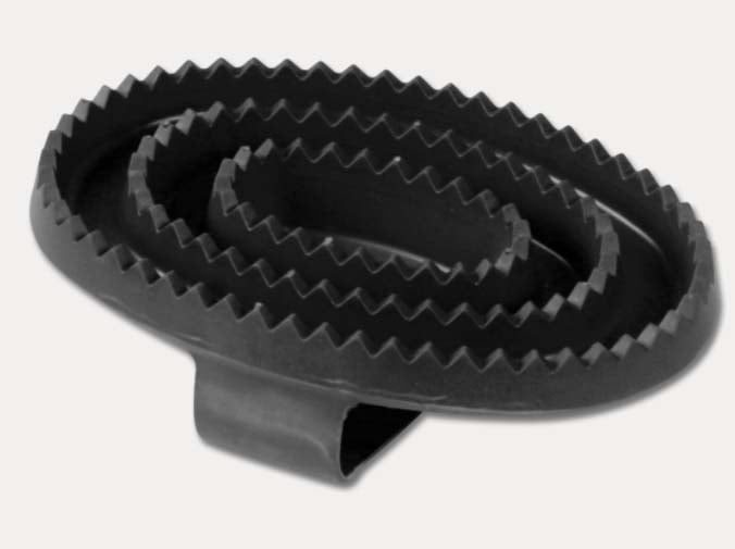 Waldhausen Rosborstel Rubber - Paard - Zwart - 4.4x11x16.3 cm