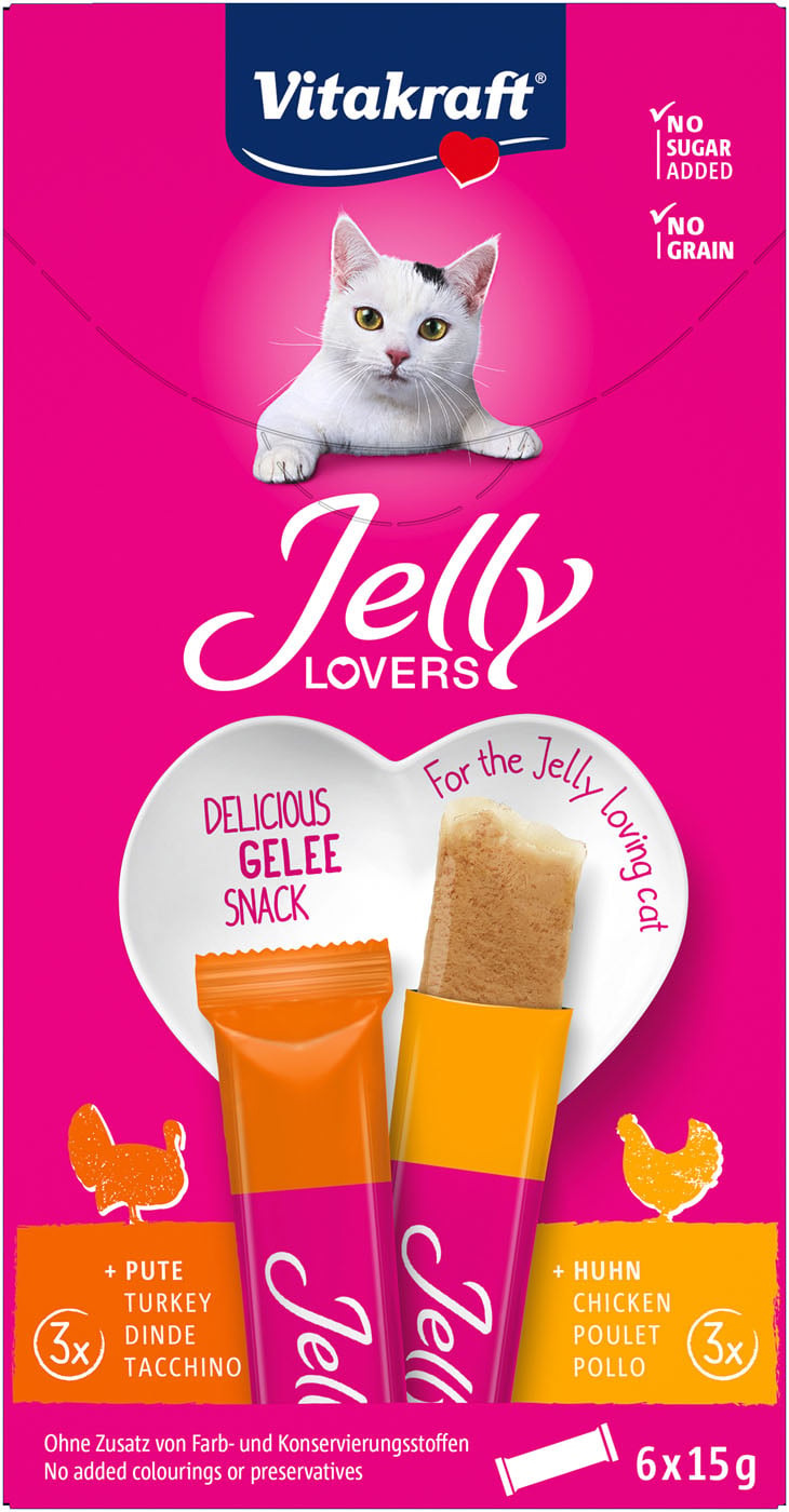 Vitakraft Jelly Lovers - Kattensnack - 15 Gram - kip Vitakraft Jelly Lovers - Kattensnack - 15 Gram - kip
