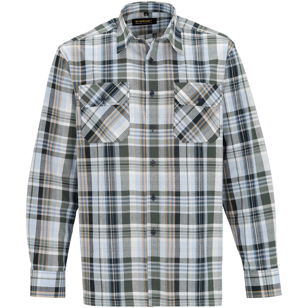 Störvik Egersund - Overhemd - Groen, Blauw - L