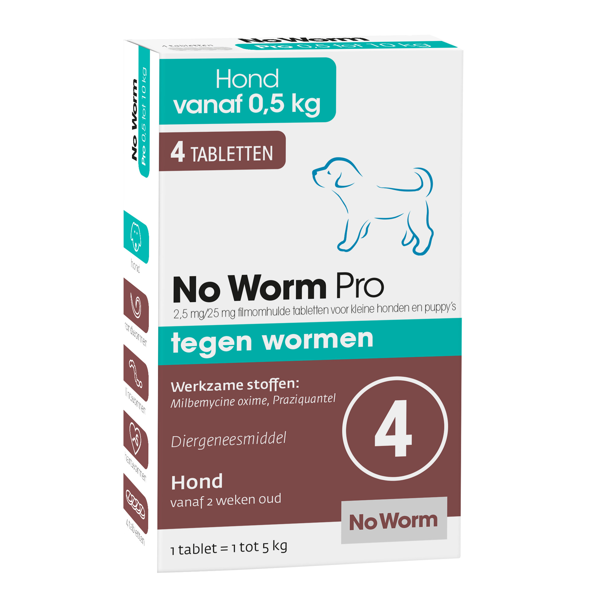 No worm Pro Kauwkablet - Ontworming Kleine honden en puppy's - 4 Stuks - M No worm Pro Kauwkablet - Ontworming Kleine honden en puppy's - 4 Stuks - M