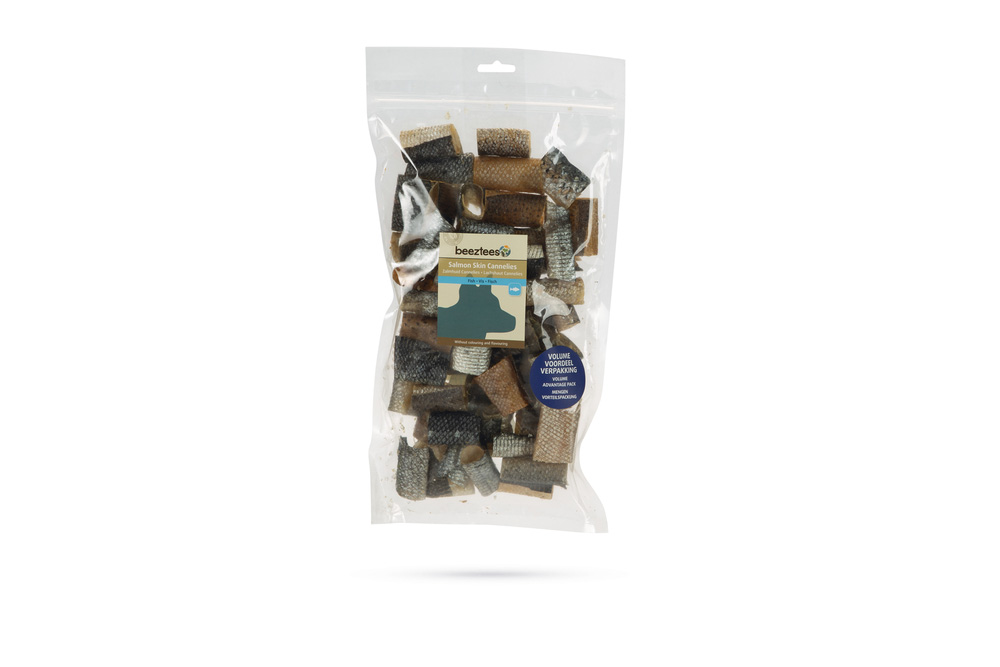 Beeztees Zalmhuid - Hondensnack - 150 Gram - zalm