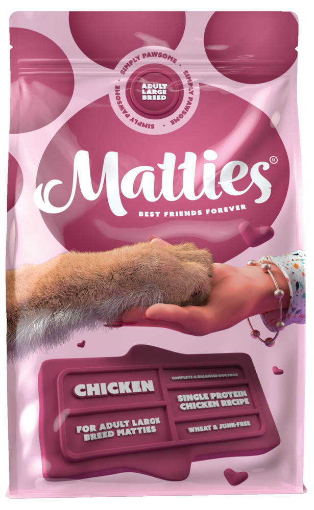 Matties Adult Large Breed - Hondenvoer - 3 Kilogram - kip Matties Adult Large Breed - Hondenvoer - 3 Kilogram - kip