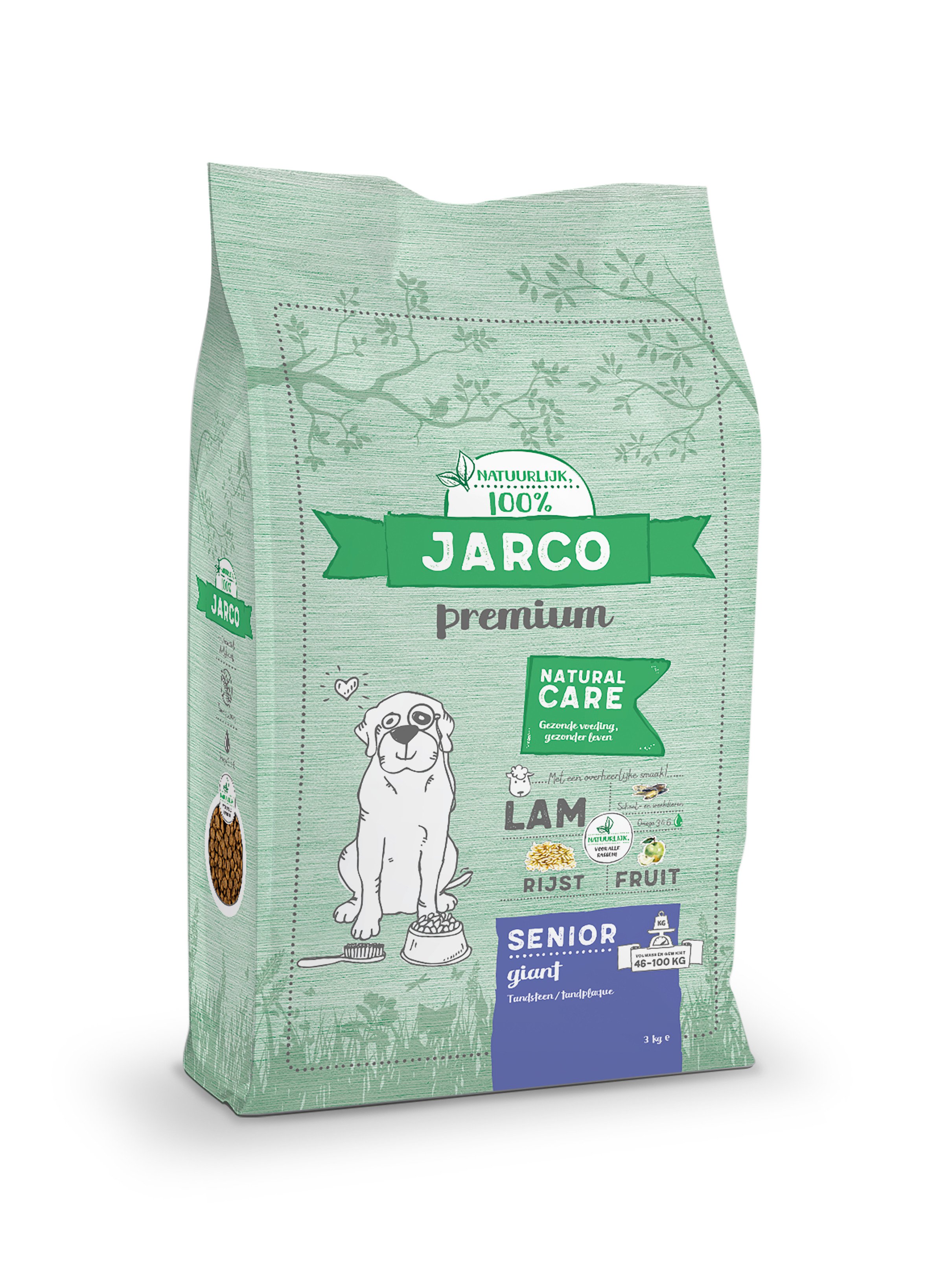 Jarco Dog Giant Senior - Hondenvoer - 3 Kilogram - groente, lam, rijst