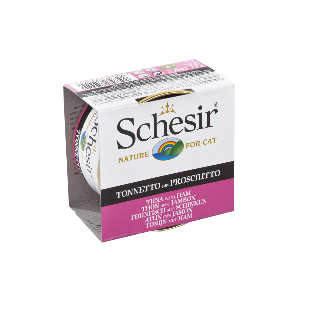 Schesir - Kattenvoer - 85 Gram - tonijn en ham