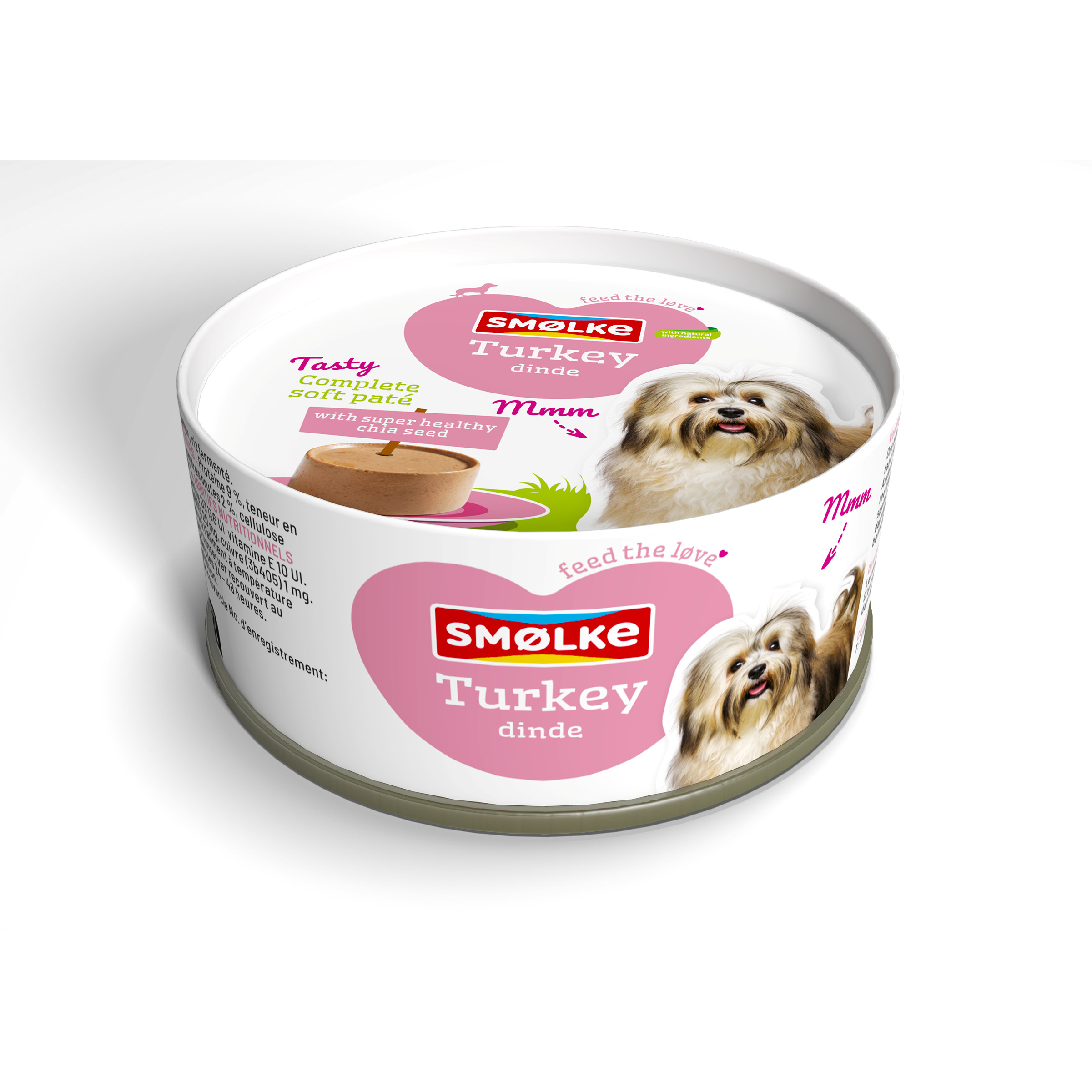 Smolke Complet Soft Paté - Hondenvoer - 125 Gram - kalkoen