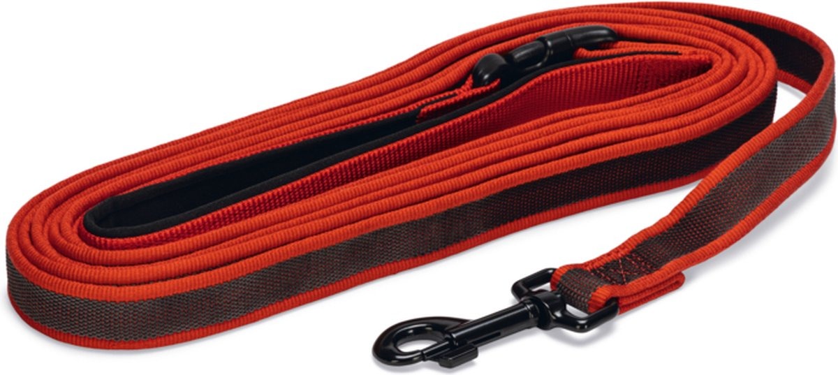 Beeztees Parinca Premium - Hondenriem - rood - 500 cm