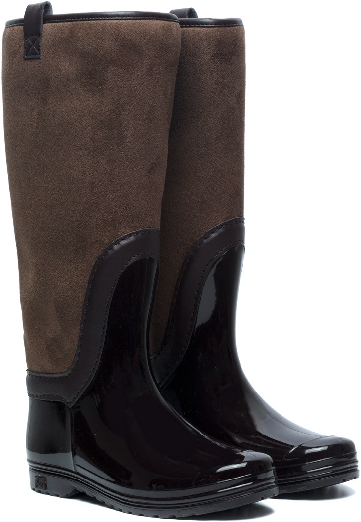 DS Aniek gevoerd - Regenlaarzen - Bruin - 37
