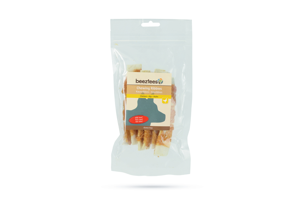 Beeztees Kauwribbies - Hondensnack - 6 Stuks - rund, kip