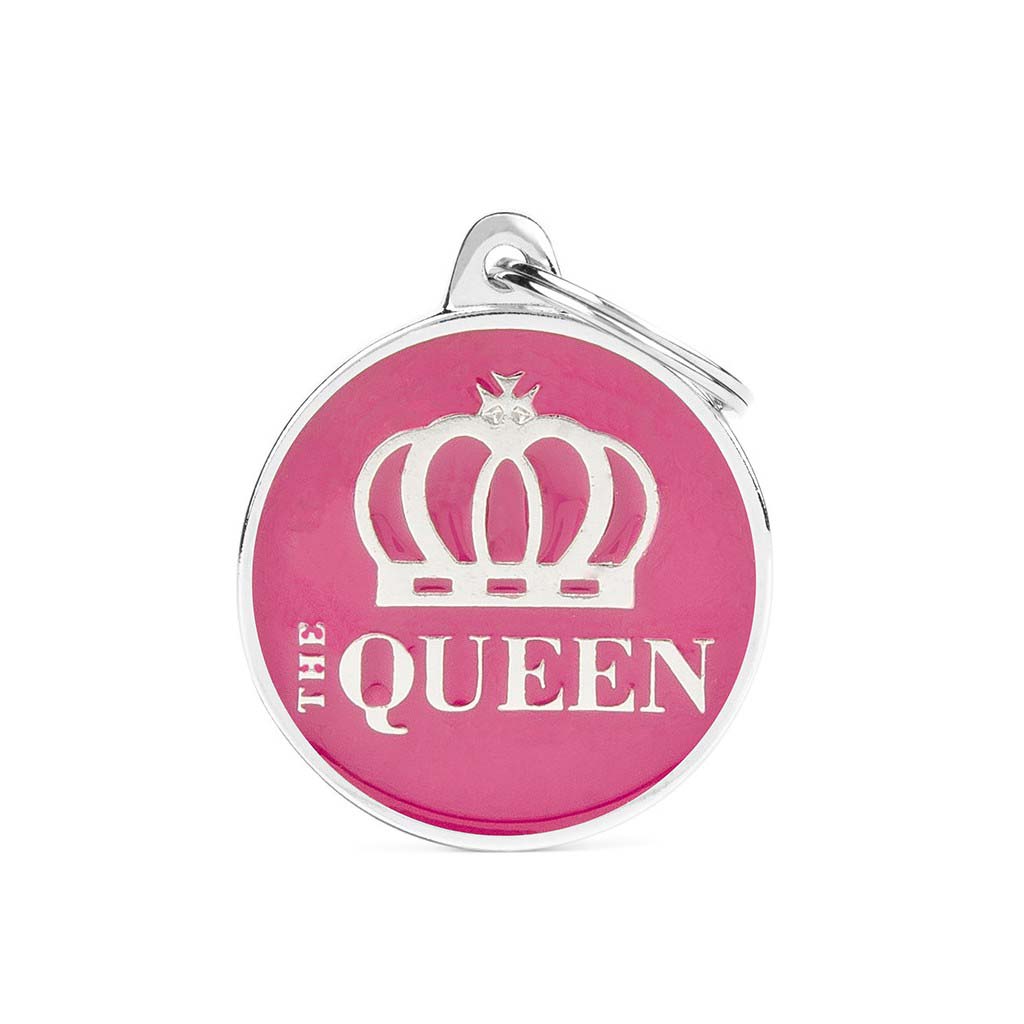 My Family The Queen - Hondenpenning - Roze - L