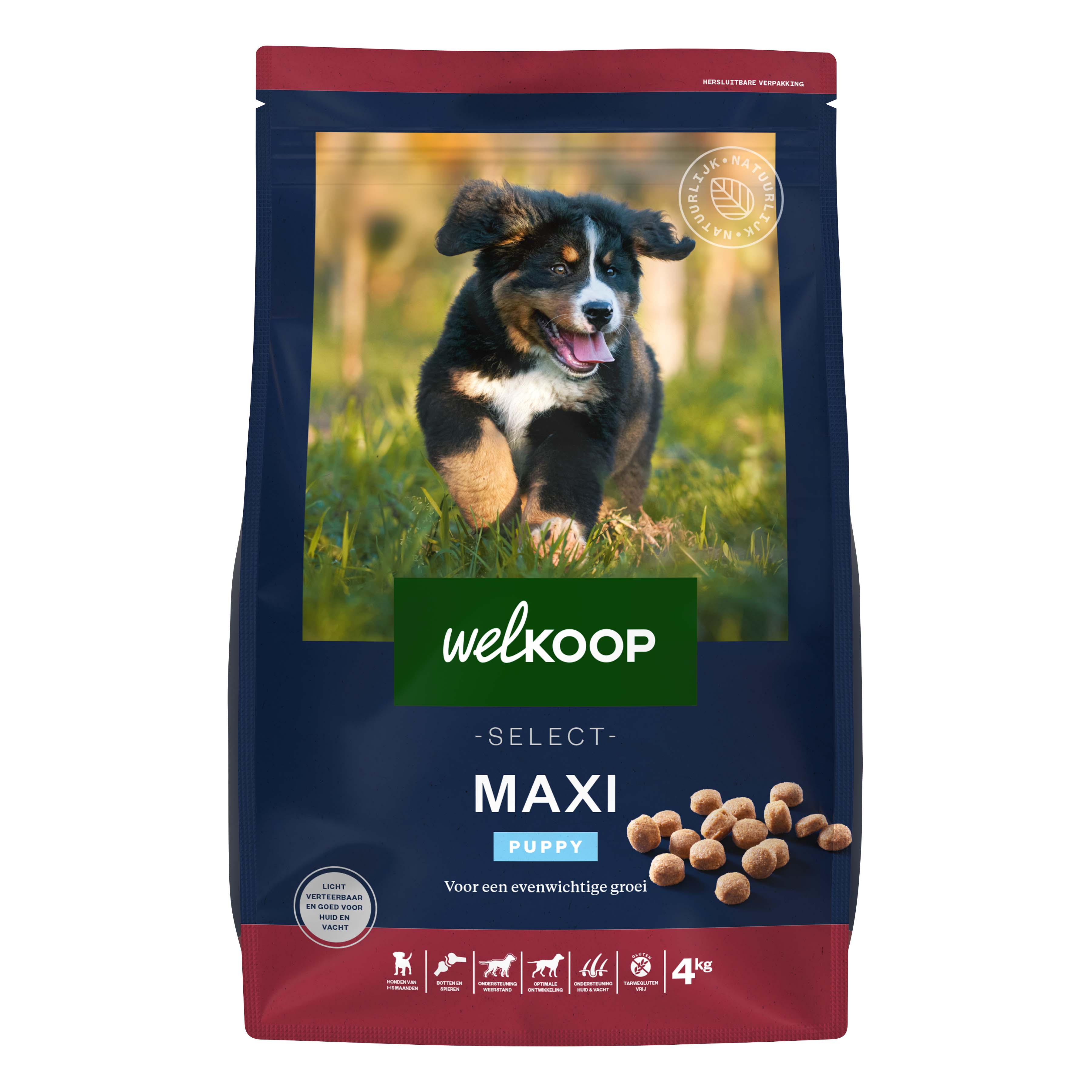 Welkoop Select Puppy Maxi Krokante brokken - Hondenvoer - 4 Kilogram - kip