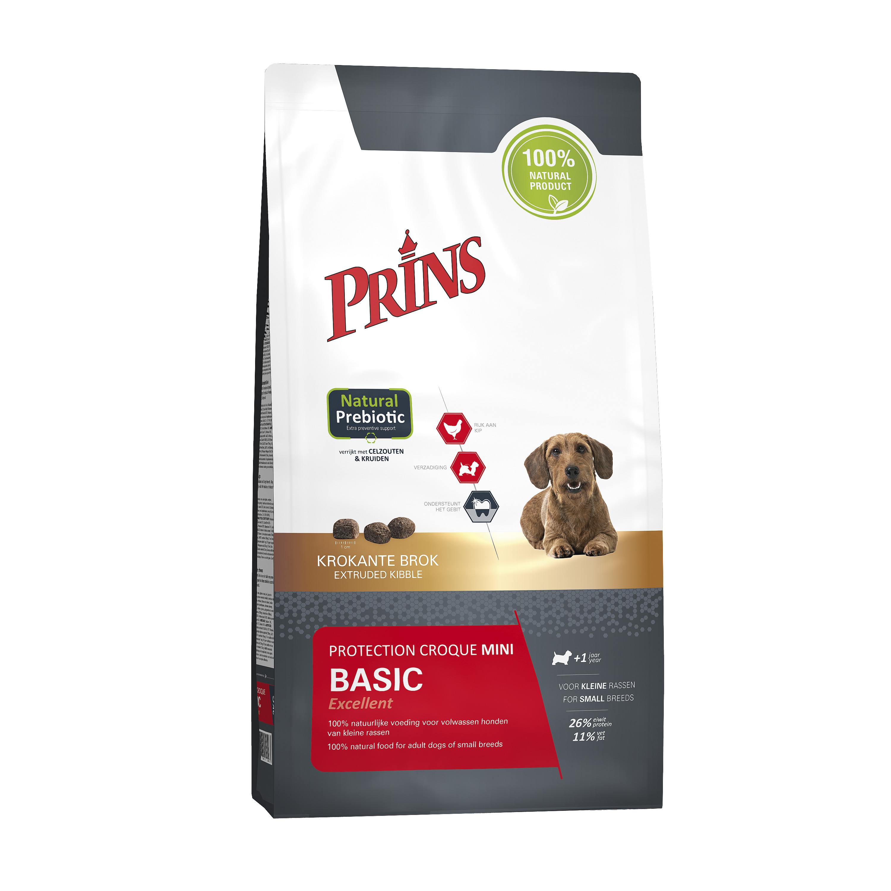 Prins Petfoods Protection Croque Mini Basic Excellent - Hondenvoer - 10 Kilogram - kip
