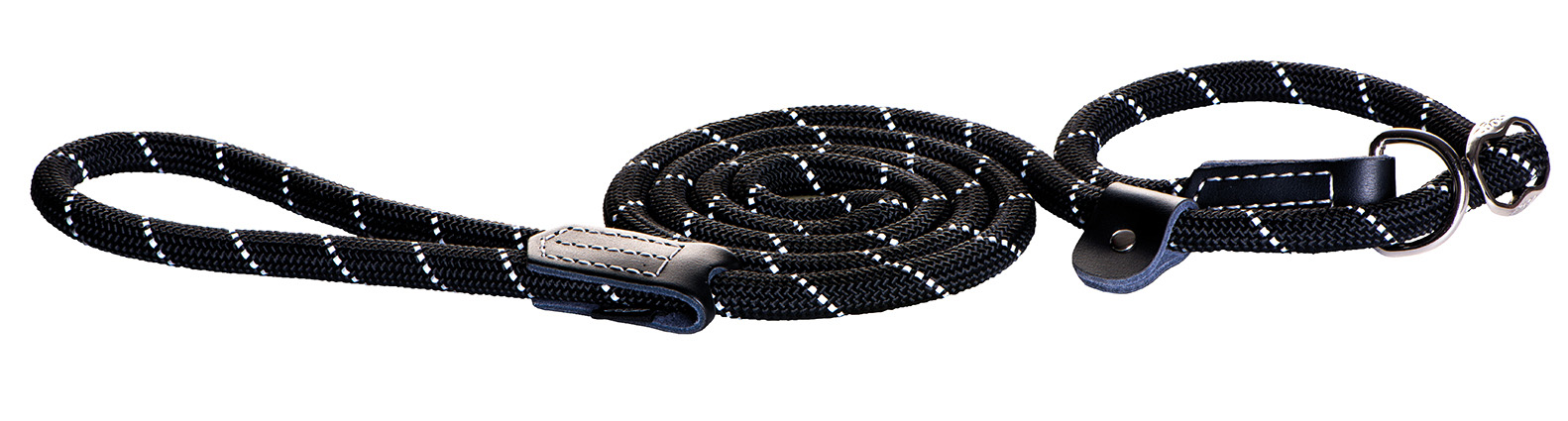 Rogz Rope Jachtlijn - Halsband Hond - zwart - Medium - 180 cm