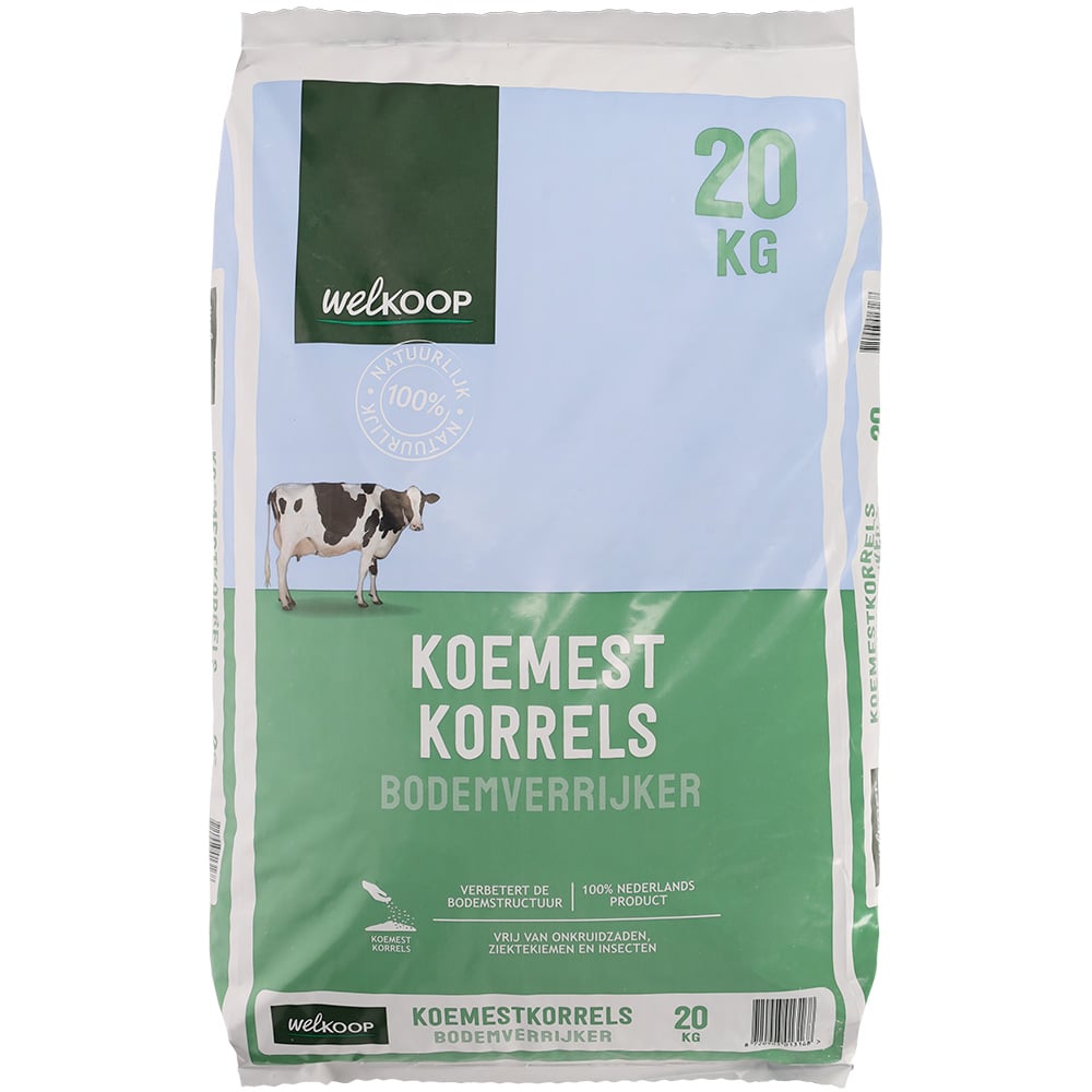 Welkoop Bodemverrijker - Koemestkorrels - 20 Kilogram