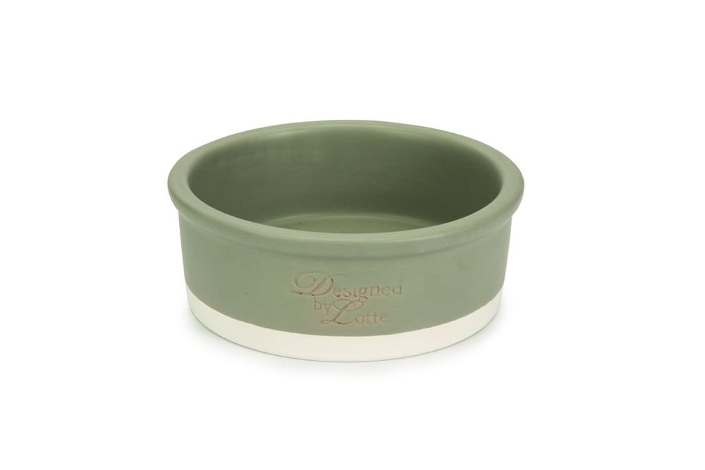 Designed by Lotte Keramiek Joa - Voer en drinkbak - Grijs - 16 cm