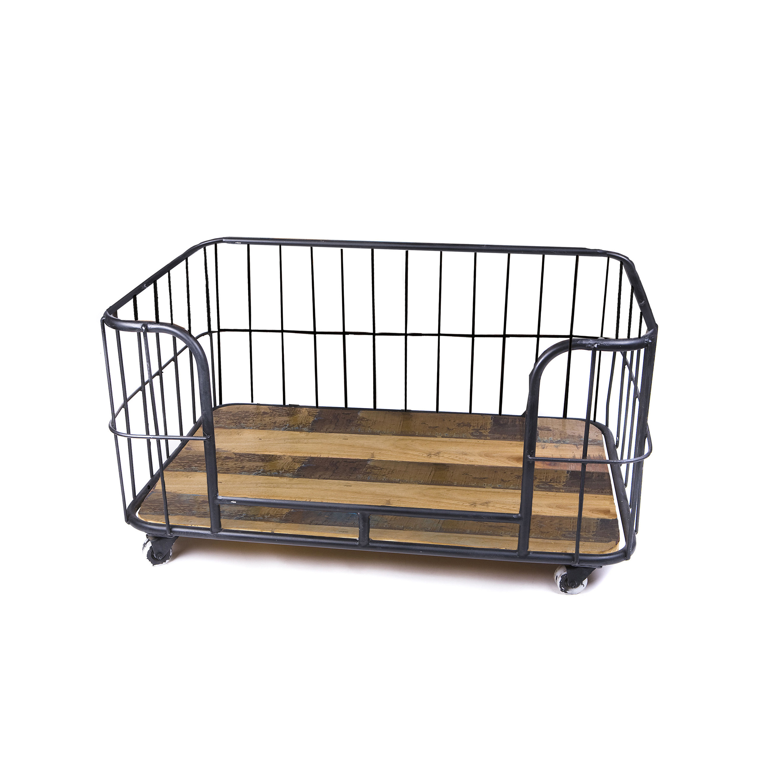 Lex & Max Metal Wire Basket  - Divan - Hondenbench meubel - Zwart - 52x76x41 cm - S