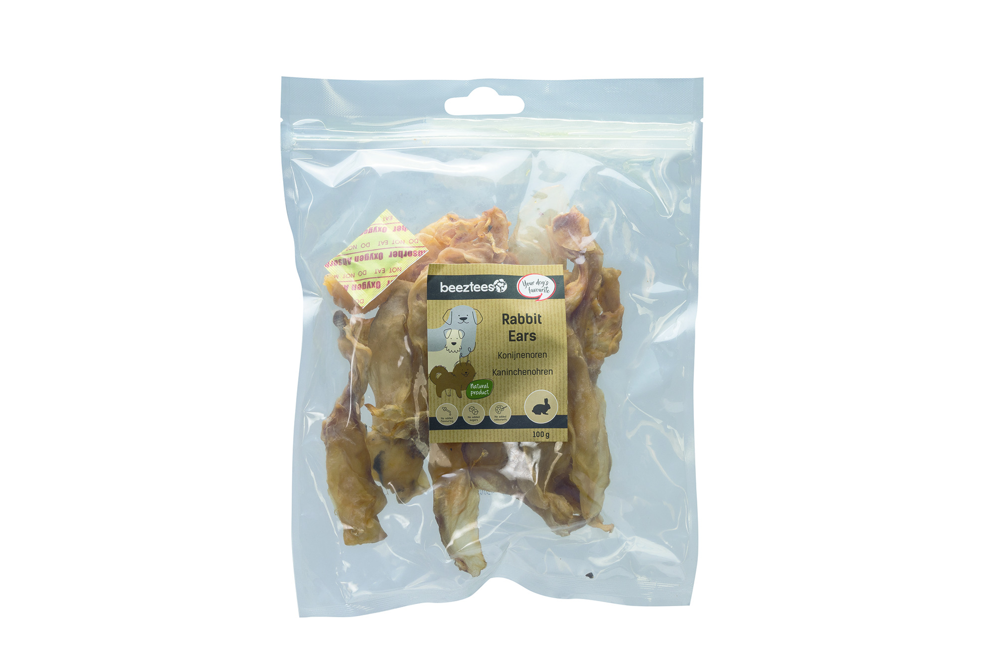 Beeztees Konijnenoren - Hondensnack - 220 Gram - Konijn Beeztees Konijnenoren - Hondensnack - 220 Gram - Konijn