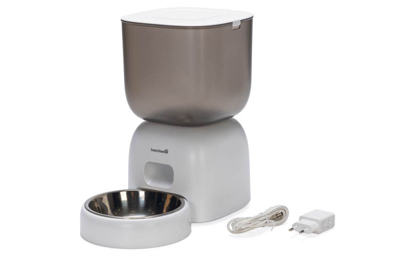 Beeztees Chris - Automatische voerbak - 3 liter - Wit - 32x32x32 cm