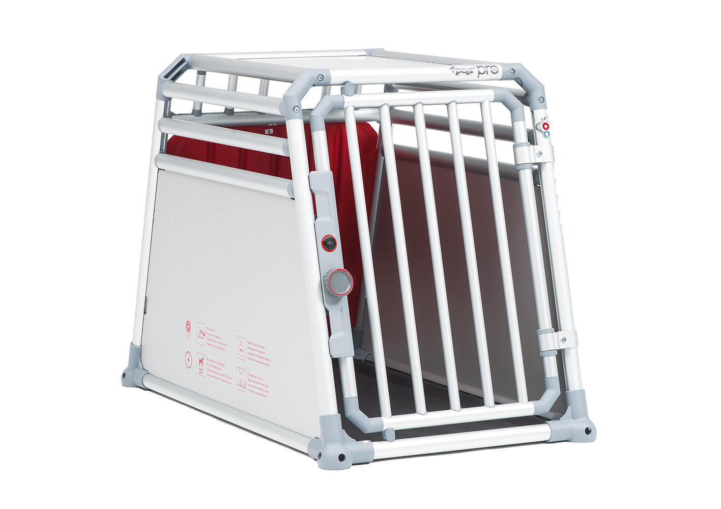 4Pets Pro 2 -  Autobench Hond - chroom - 66x54554.5x93.5 cm - L