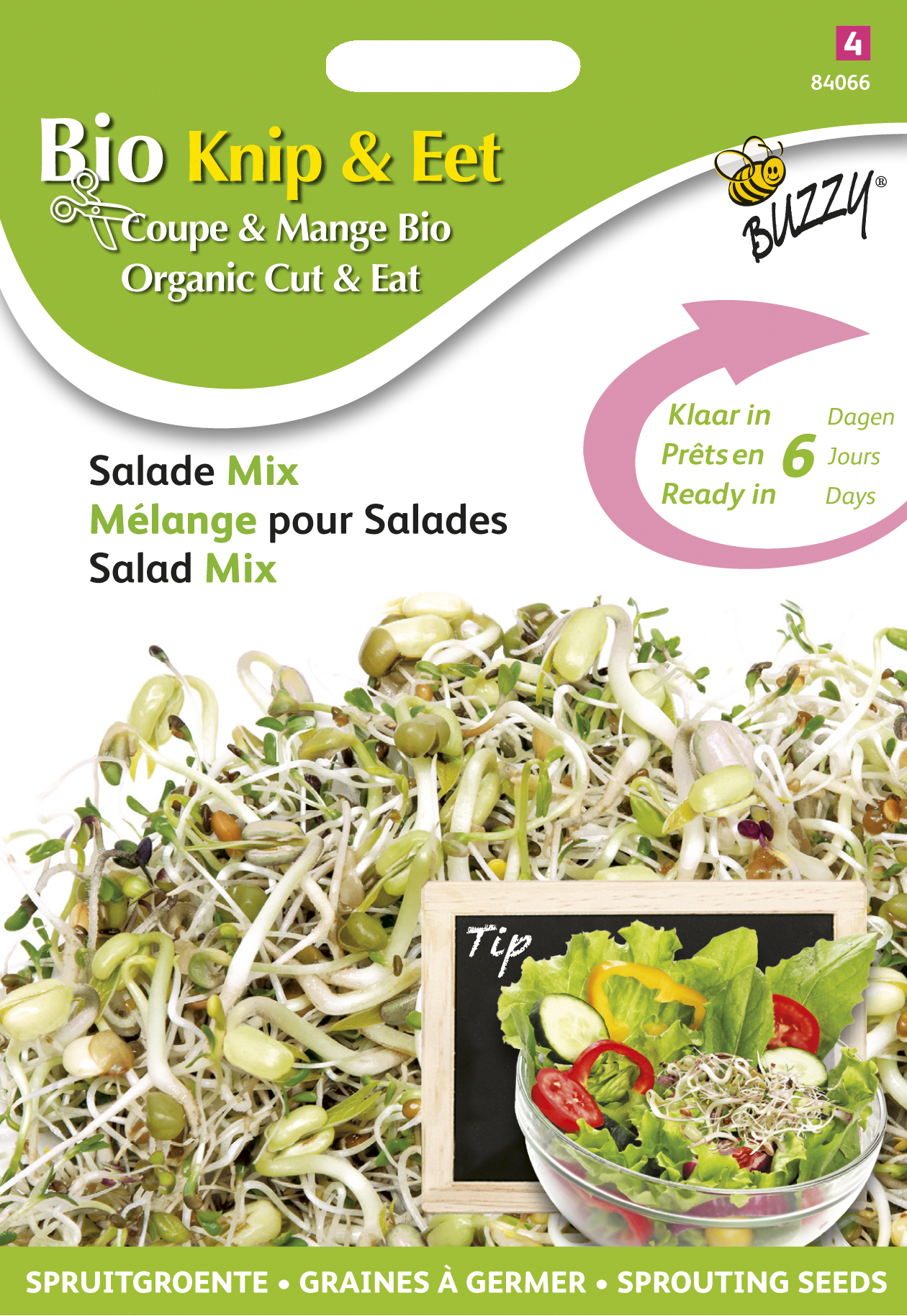 Buzzy® Organic Sprouting - Salademengsel - 30 Gram