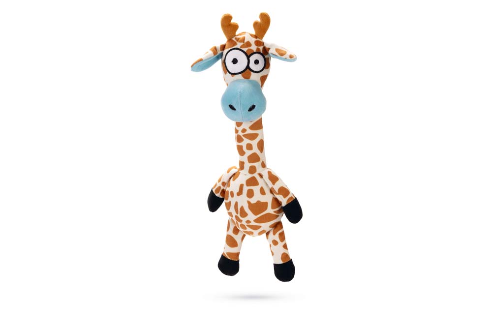 Beeztees Giraffe Zwiep Knuffel - Hondenspeelgoed - Beige - 44x11x8 cm