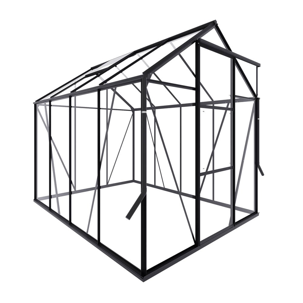 Royal Well Kate II - Tuinkas - zwart - 217x192x253 cm - Veiligheidsglas