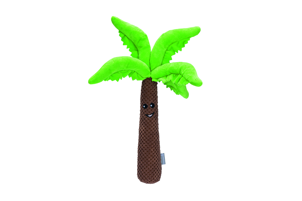Beeztees Palmboom Knuffel - Hondenspeelgoed - bruin - 40x31x6 cm