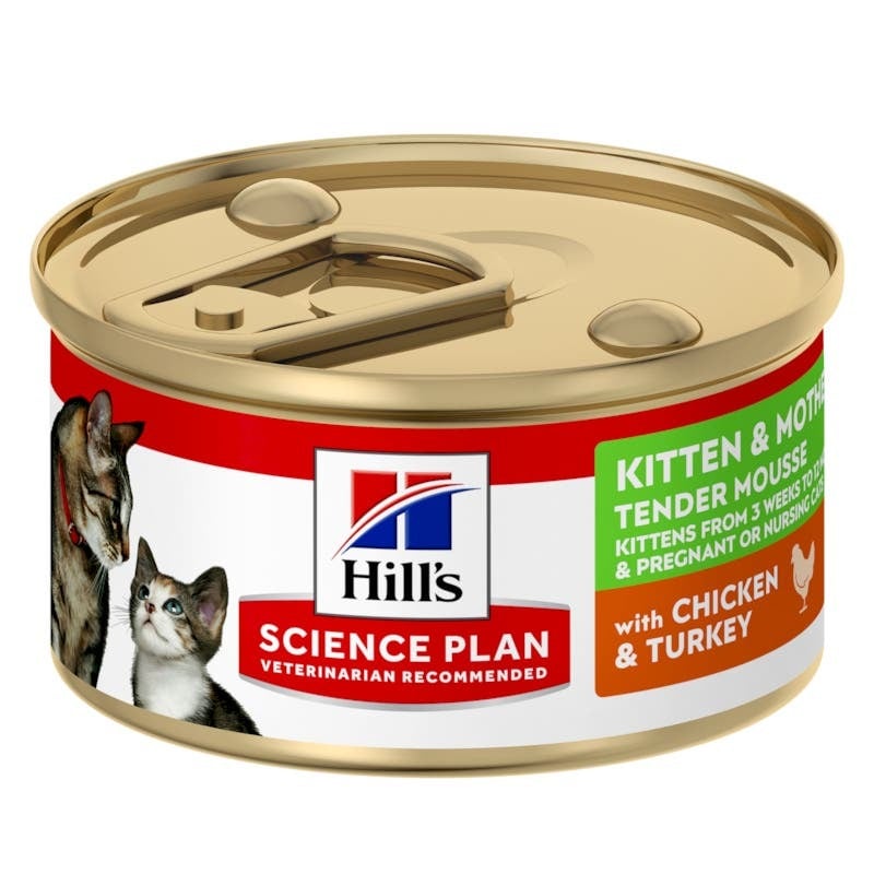 Hill's Kitten Tender Mousse - Kattenvoer - 85 Gram - kip, kalkoen