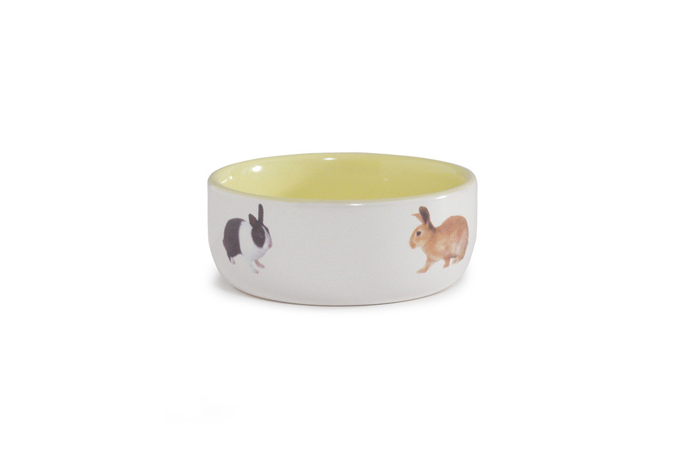 Beeztees Konijn Ceramic - Voerbak - Geel