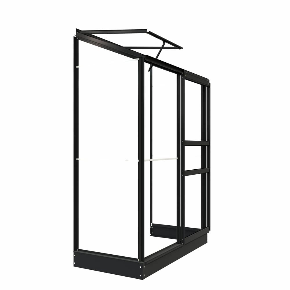 Royal Well Emma I - Muurkas - zwart - 194x132x69 cm - Veiligheidsglas