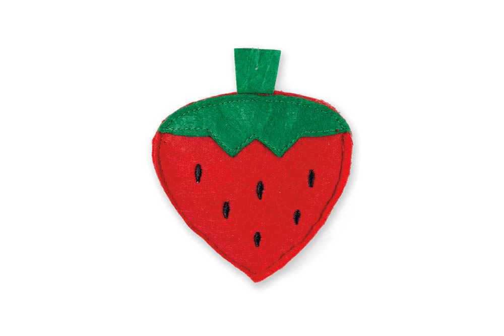 Karlie Aardbei - Knuffel - Kattenspeeltje - Rood