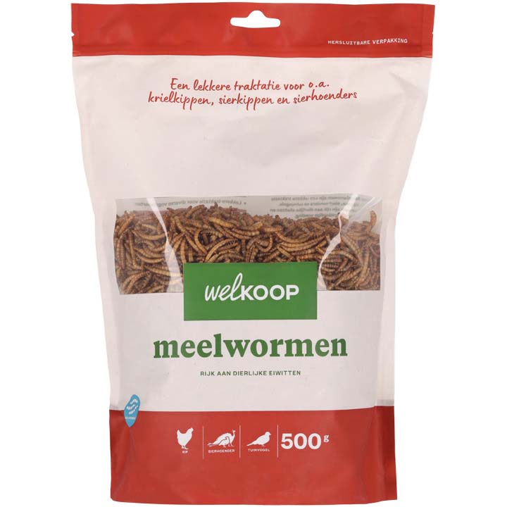 Welkoop Meelwormen - Kippensnack - 500 Gram