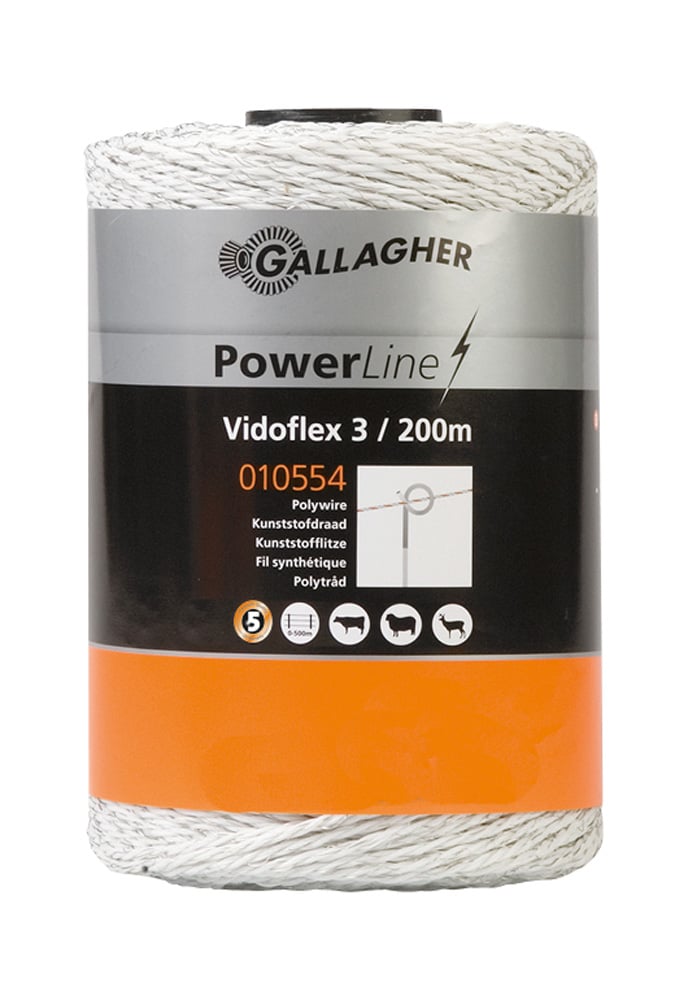Gallagher Vidoflex 3 - 15 cm - 200 Meter - Wit - 8 cm - 20000 cm