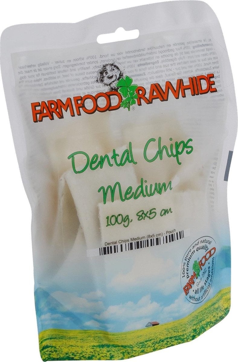 Farm Food Rawhide Dental Chips - Hondensnack - 100 Gram - Rund - M