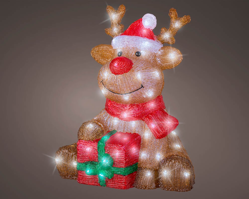 Lumineo Rendier - LED figuur - Wit - 44.5x38.5x34 cm Lumineo Rendier - LED figuur - Wit - 44.5x38.5x34 cm