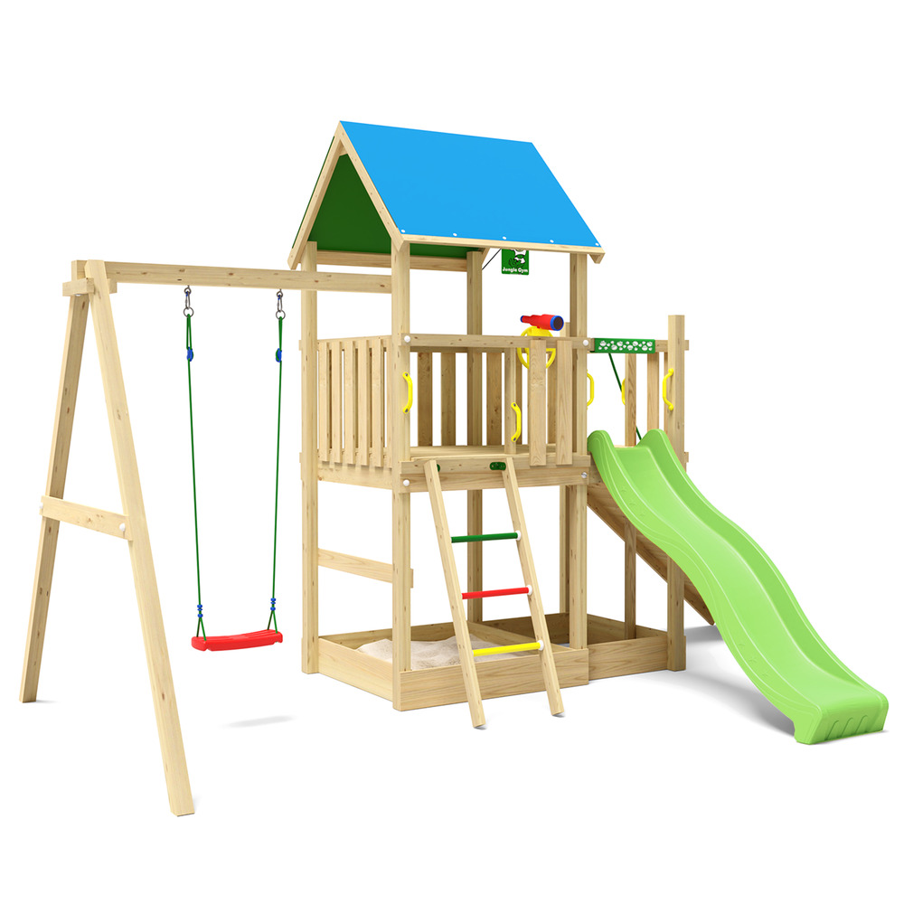 Jungle Gym Kongsberg Grenen - Speeltoestel - Licht groen - Grenenhout Jungle Gym Kongsberg Grenen - Speeltoestel - Licht groen - Grenenhout