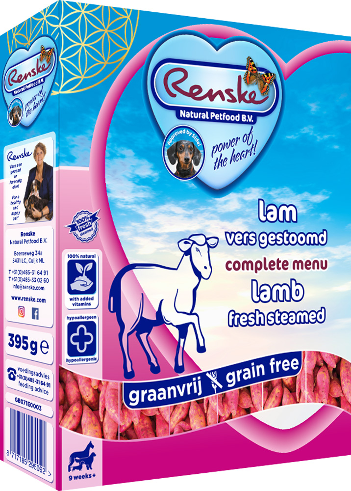 Renske Graanvrij - Hondenvoer - 395 Gram - lam