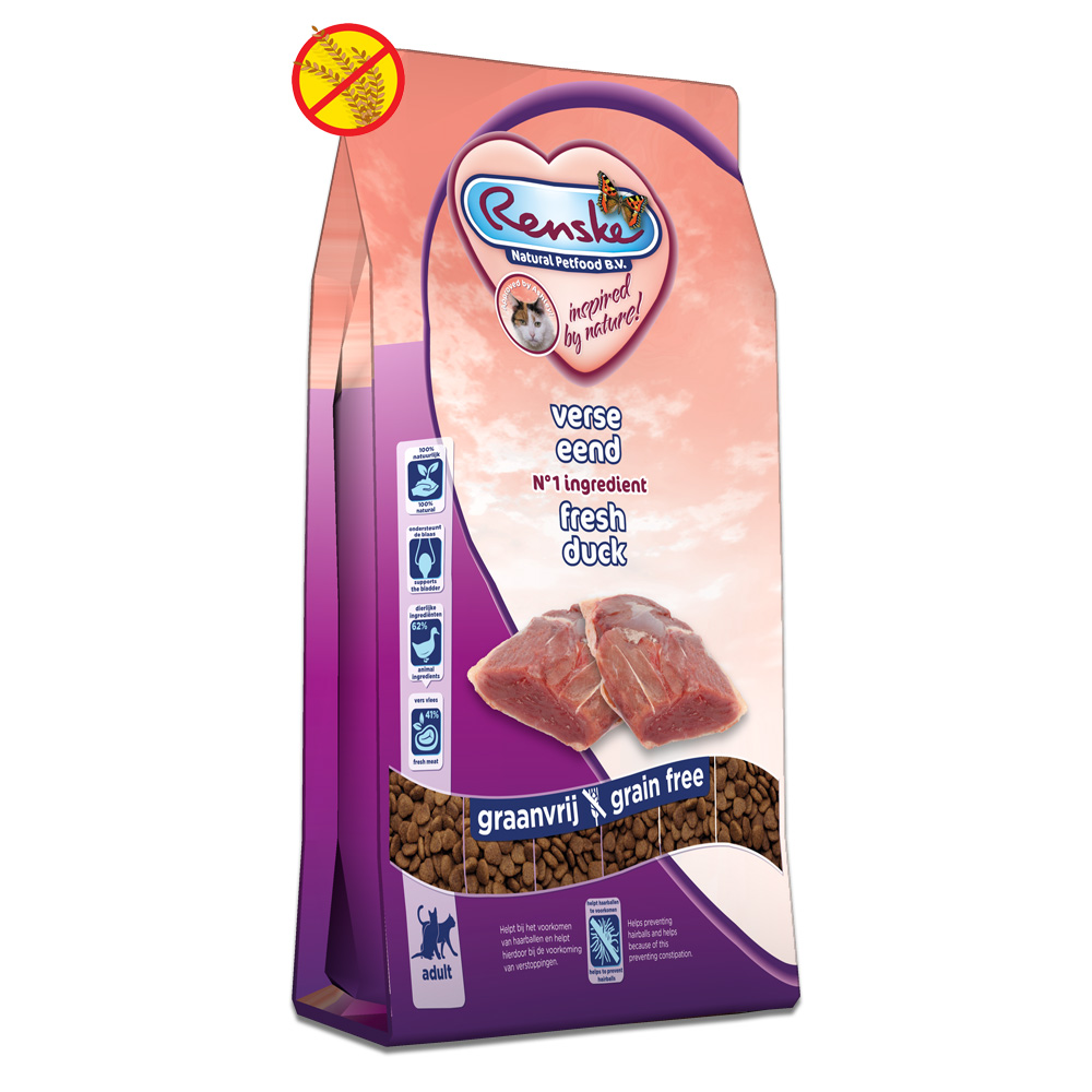 Renske Premium Adult - Kattenvoer - 6 Kilogram - eend