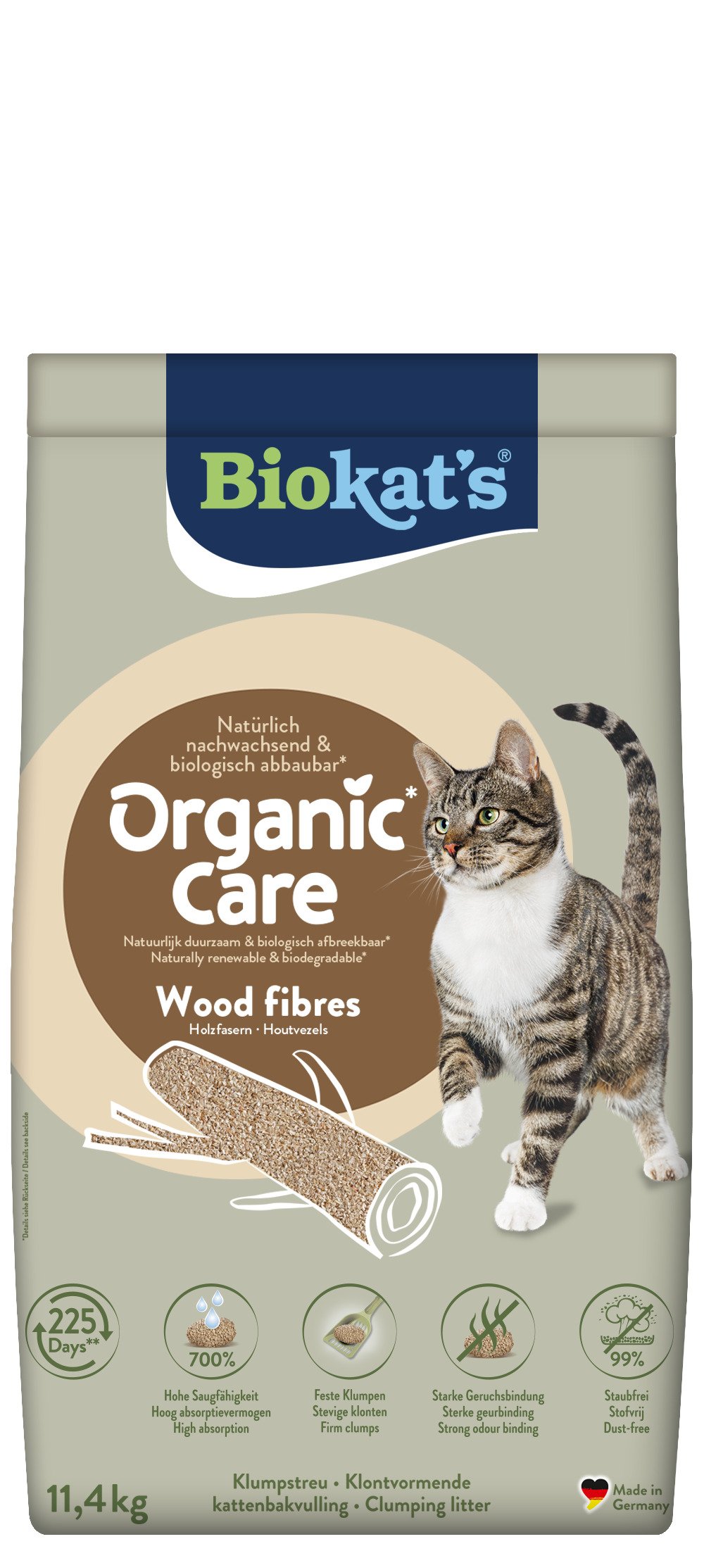 Biokats Organic Care Houtvezels - Kattenbakvulling - 30 Liter