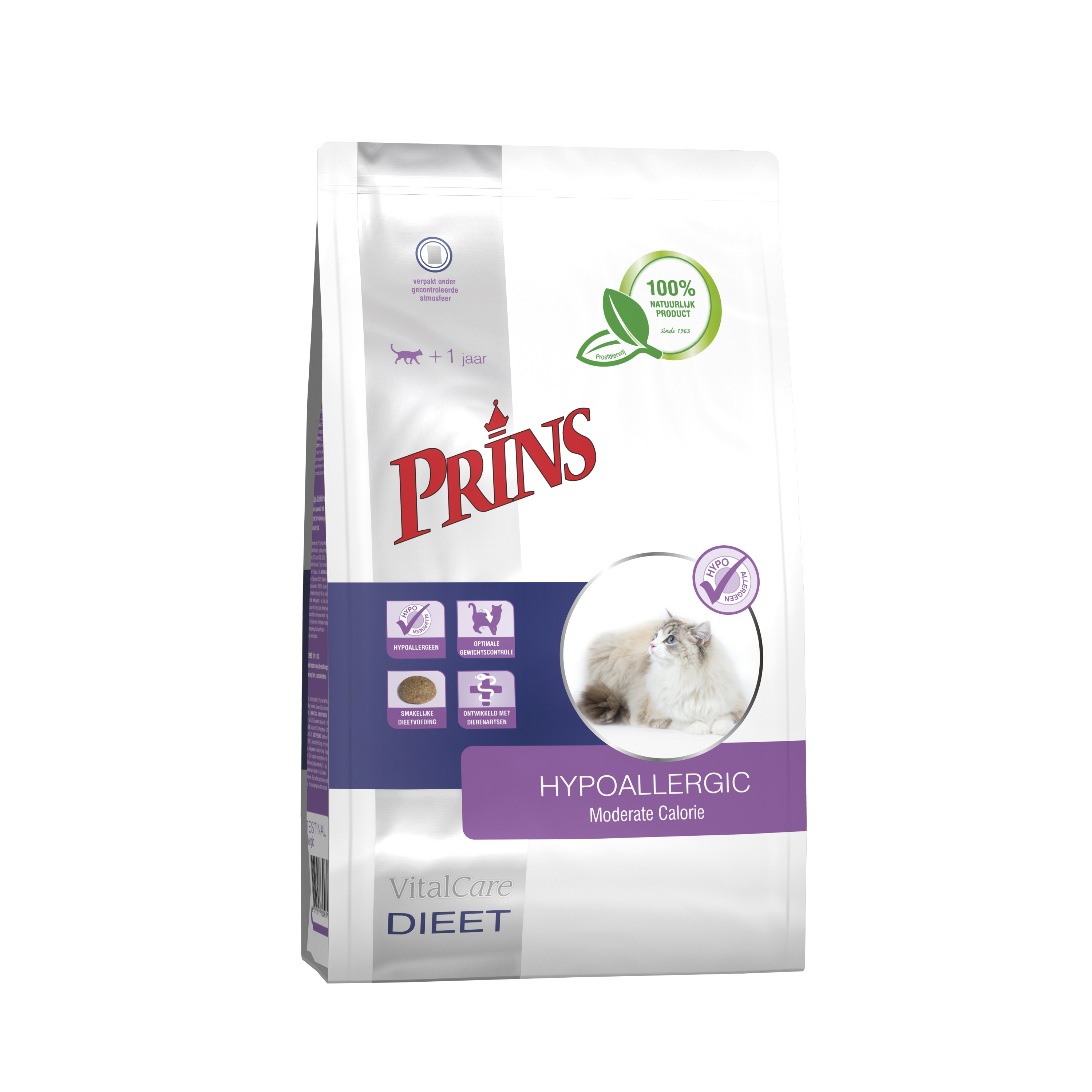 Prins Dieet VitalCare Hypoallergic - Kattenvoer veterinair - 1.5 Kilogram - Garnaal Prins Dieet VitalCare Hypoallergic - Kattenvoer veterinair - 1.5 Kilogram - Garnaal