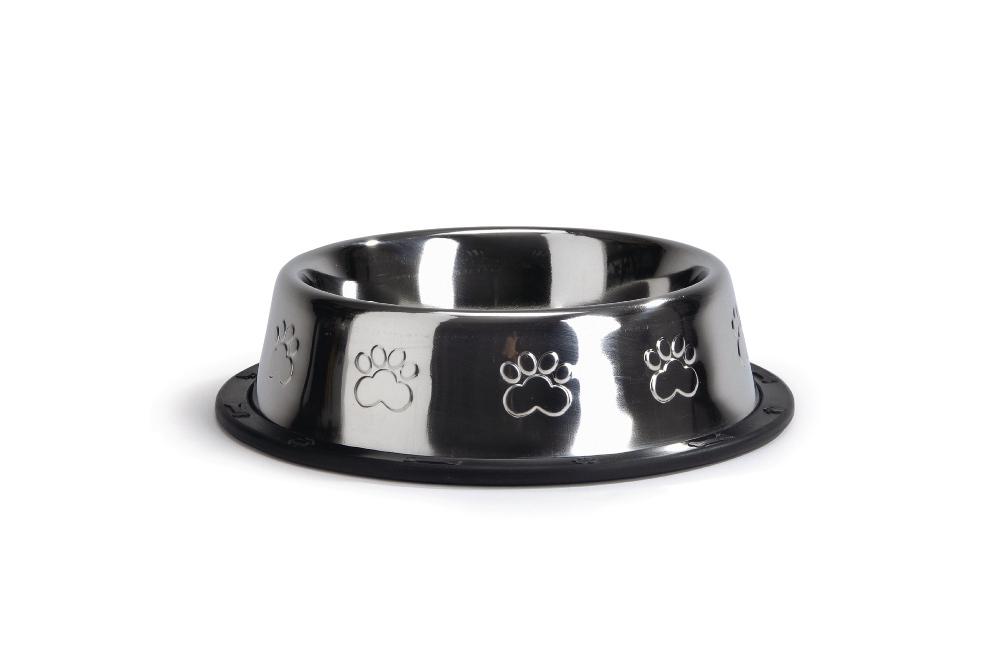 BEEZTEES RVS Voetprint - Voer & Drinkbak - Zilver - 13 cm