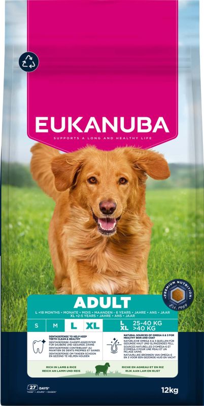 Eukanuba Adult Large/Extra Large  - Hondenvoer - 12 Kilogram - lam